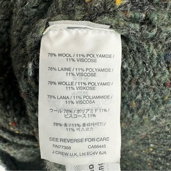 J Crew Wool Blend Knit Shawl Collar Cardigan Sweater Preppy Grandpa - Picture 5 of 7